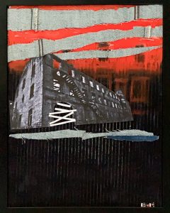 ‘Do not enter’ Oil & media on canvas board 60 x 80cm