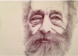 ‘Passer by’ 60 x 90cm Ink